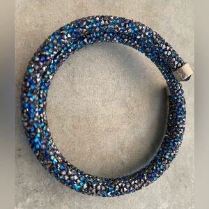 Swarovski crystaldust bangle ( or choker) - midnight blue